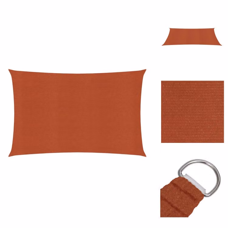 vidaXL Tenda da sole in HDPE, terracotta, 2x4 m, 160 g/m² - Tende da sole e protezioni solari