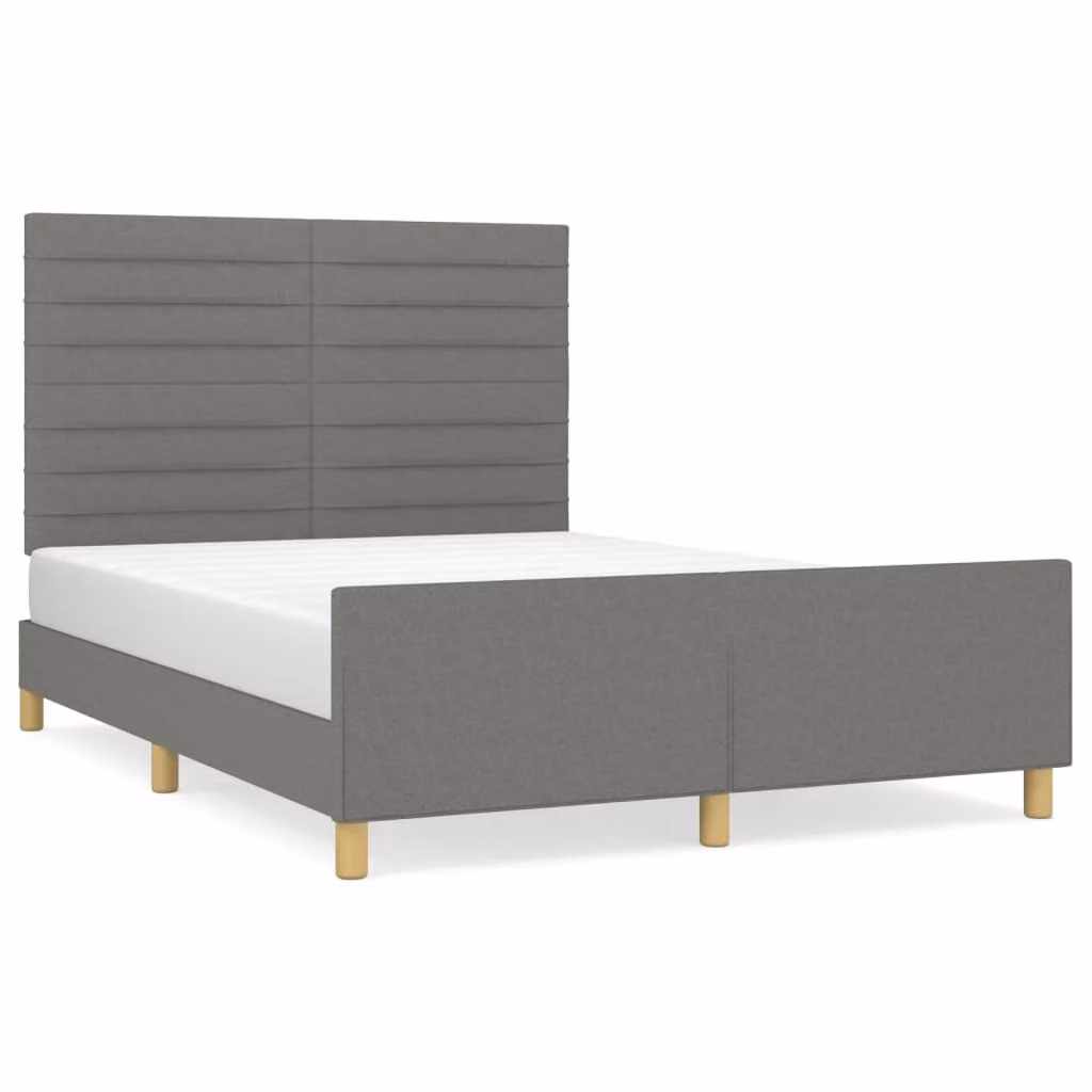 Giroletto senza Materasso Grigio Scuro 140x190 cm Tessuto