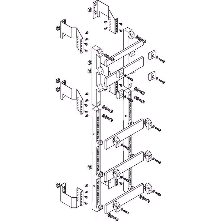 Modulo barra collettrice ABN piatto 1FB/8RE 185 mm con CU 50x10 mm, a 5 poli, EBM 150 mm MFSC18985