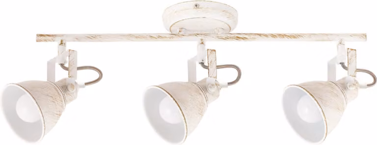 Rabalux 5968 Faretto da soffitto a 3 punti luce Vivienne, E14, bianco, stile vintage/romantico