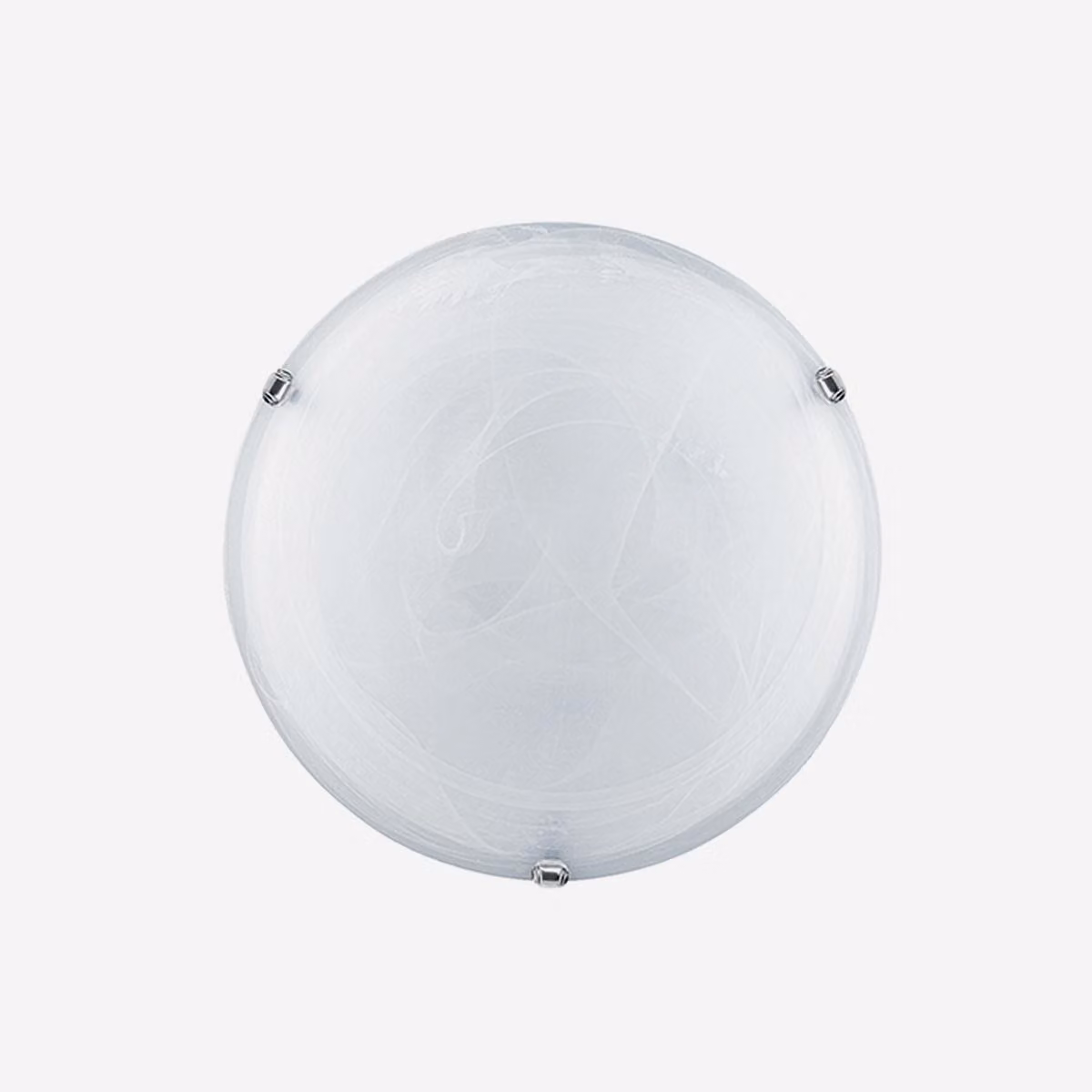 Lampada a sospensione DUNA, in vetro bianco, diametro 50 cm.