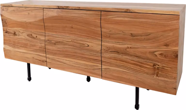 Credenza FURNLUX Avola Acacia E Nero 183cm / Colore principale: Marrone / Dimensioni: 183 x 88 x 46 cm