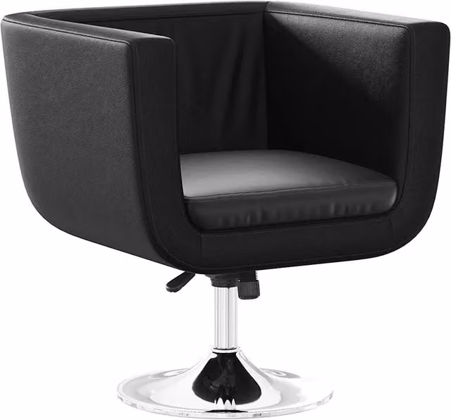 Poltrona | Sedia da Bar Nero in Similpelle