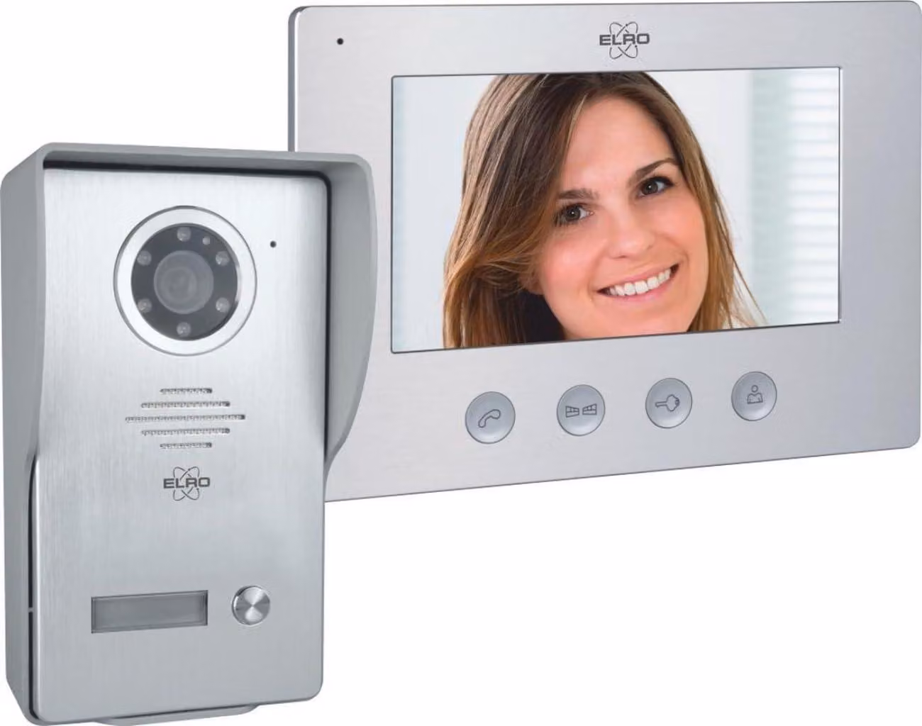 Campanello con telecamera full HD a visione notturna, videocitofono per case monofamiliari