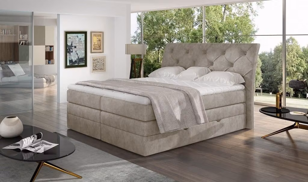 Luxus Schlafzimmer Bett Polster Chesterfield Boxspring Luxus Doppel Hotel Betten