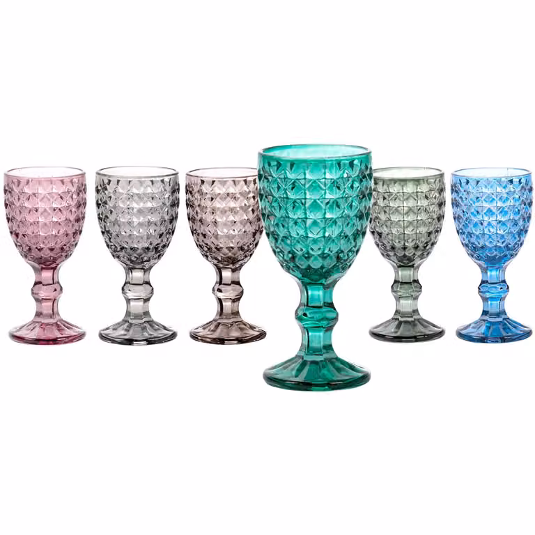 Set di 6 calici per liquore Adamas multicolore di Gusto Casa, capacità 7 cl