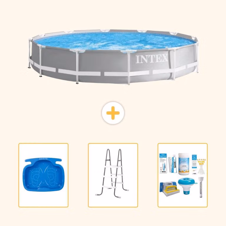 Struttura per piscina a forma di prisma - 366x76 cm - composta da 4 elementi - modello S22485