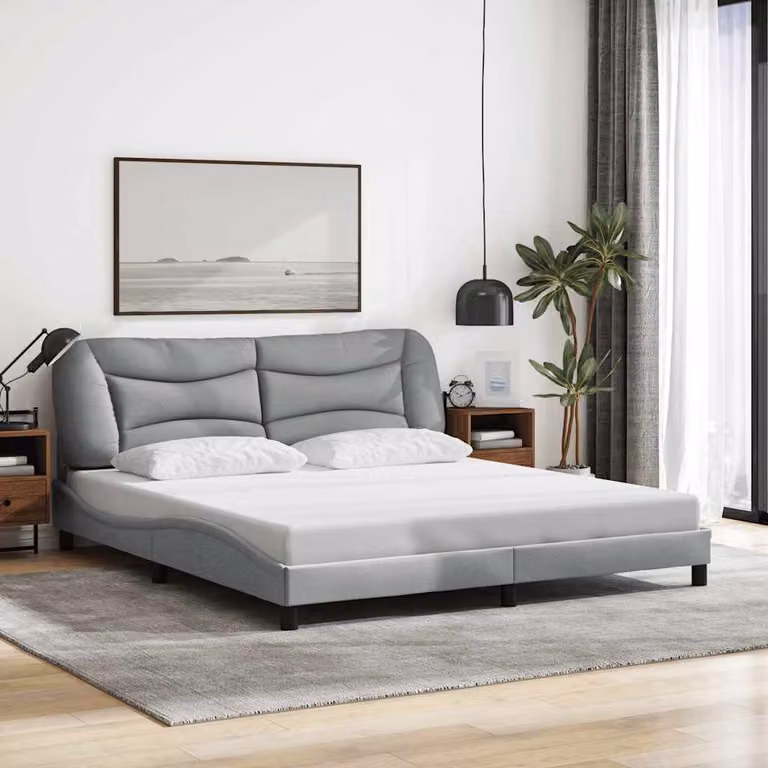 Giroletto senza materasso vidaXL Hvar Grigio Chiaro L: 180 cm, P: 200 cm