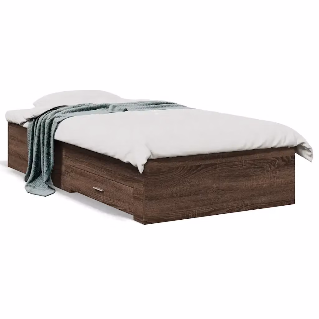 Giroletto con cassetti vidaXL in legno multistrato color rovere marrone L: 193 cm, L: 78 cm, H: 32 cm – 2