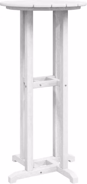 Tavolo da bar rotondo per giardino e terrazza Bianco opaco L/P/H: 55 x 55 x 107 cm