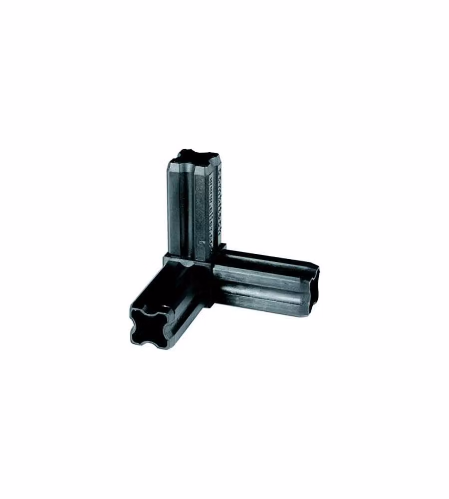 Alfer Congiuntore Angolare 90° 3 Perni 23,5 mm Nero per Fissaggi