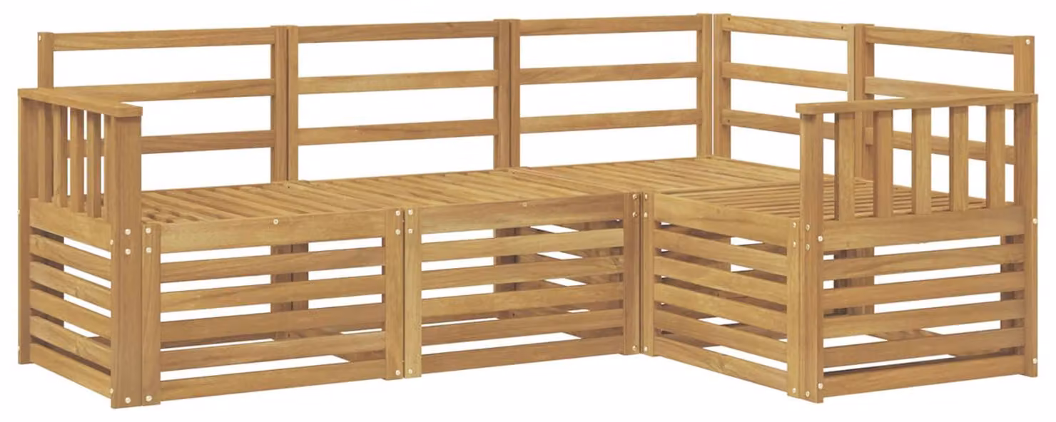 Set di mobili per divano, 4 pezzi, colore bianco, dimensioni 187,5 x 128,5 x 73 cm
