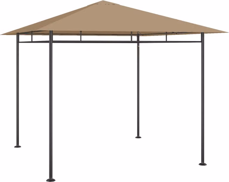 The Living Store Gazebo 3x3x2,7 m Taupe 180 g/m²