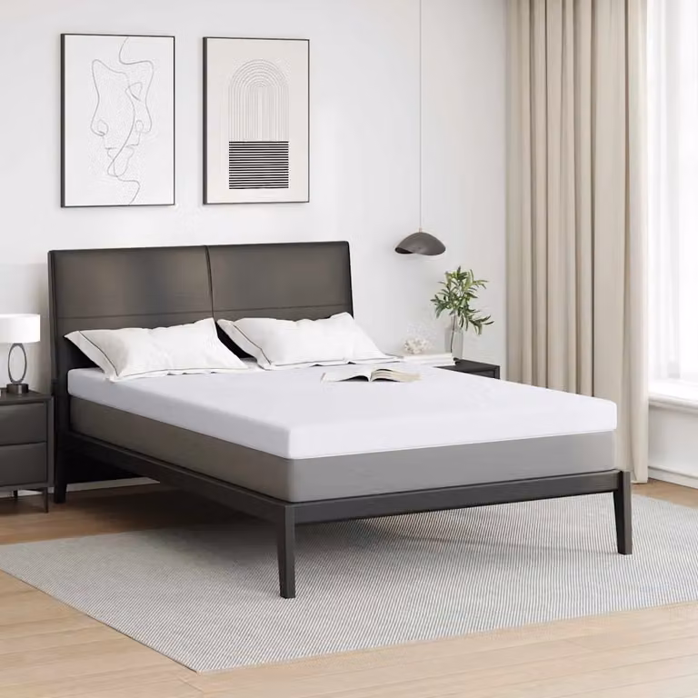 Topper in schiuma memory vidaXL Bianco L 200 x P 140 cm