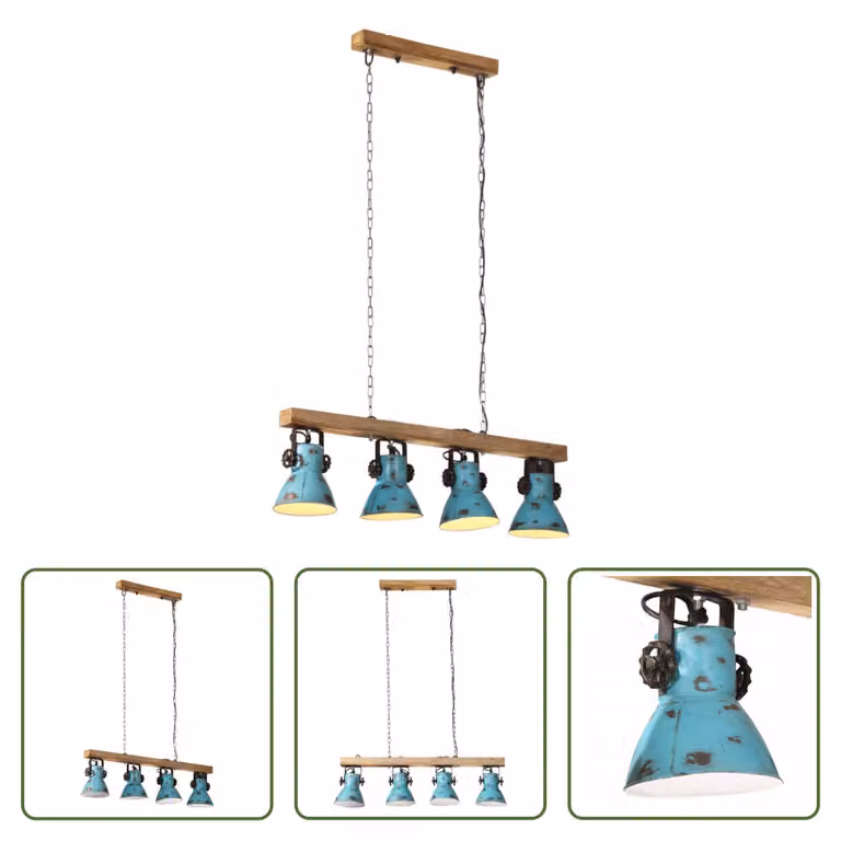 The Living Store Lampada da soffitto 25 W Blu 90x24x111 cm E27