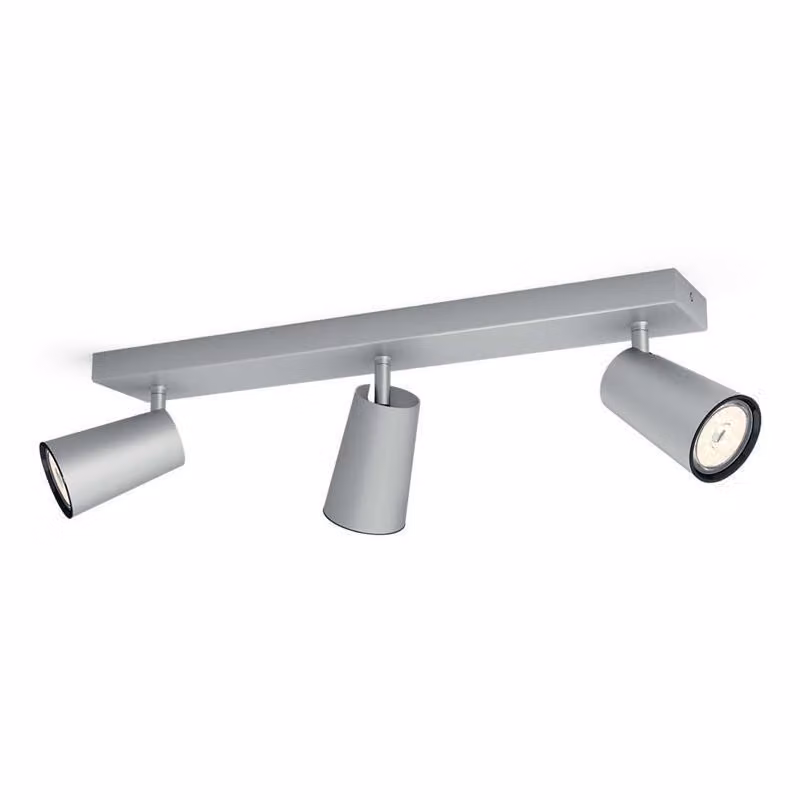 Philips myLiving 5057348pn GU10 punto luce in alluminio - Punto luce (alluminio, metallo, 3 lampadine GU10 (S), 10 W, 9,2 mm)
