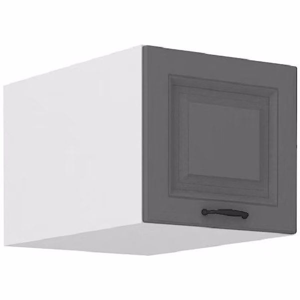 Armadietto superiore con anta a battente SOPHIA - larghezza 40 cm, grigio / bianco