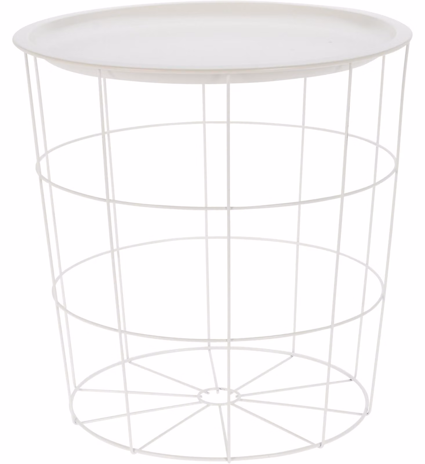 Tavolo Home&Styling Collection, metallo, 40x40 cm, bianco
