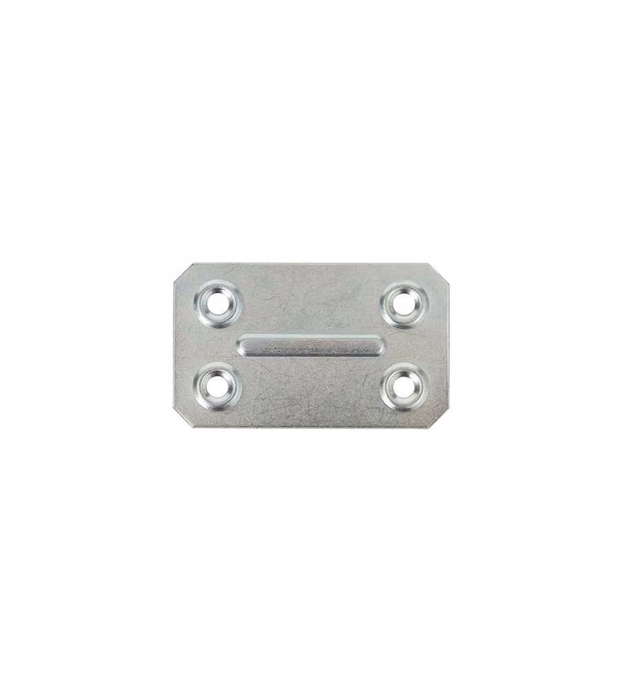Piastrina di giunzione in acciaio zincato 40 x 67 mm.