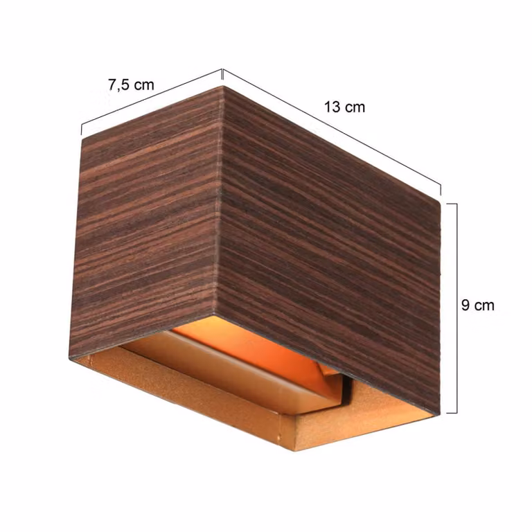 Steinhauer Applique da parete a LED Muro, dimmerabile, Legno scuro, Soggiorno / Sala da pranzo, Metallo, Moderno, Applique a LED