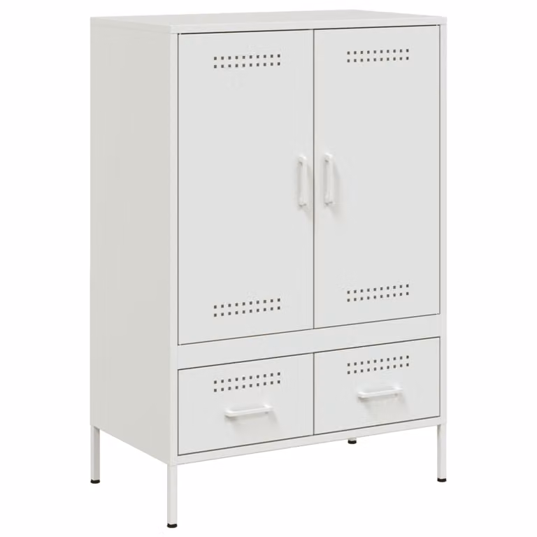 Credenza Bianca 68x39x101,5 cm in Acciaio