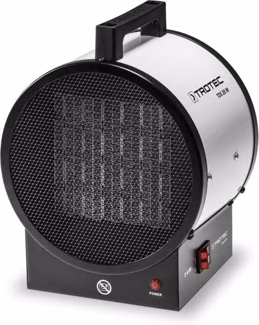 Termoventilatore in ceramica da parete bianco con termostato e regolazione della temperatura