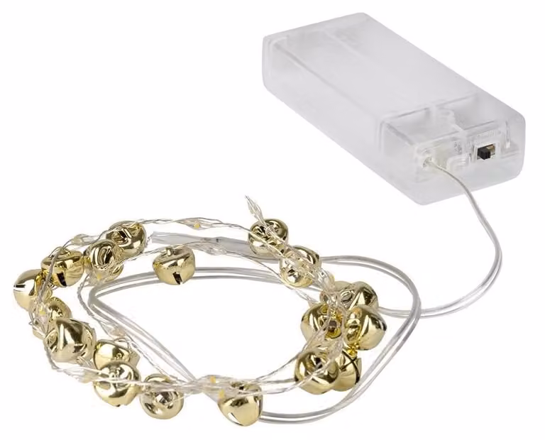 Catena luminosa a LED, 20 LED bianco caldo, lunghezza 0,9 metri, con timer