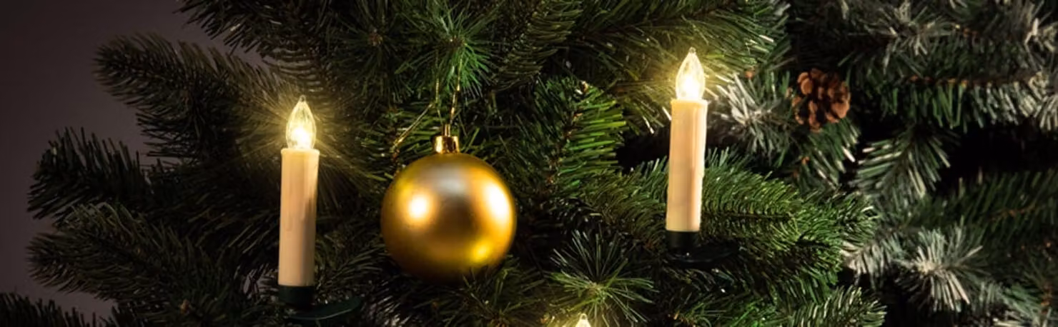 Candele LED per albero di Natale, 20 pezzi, telecomando