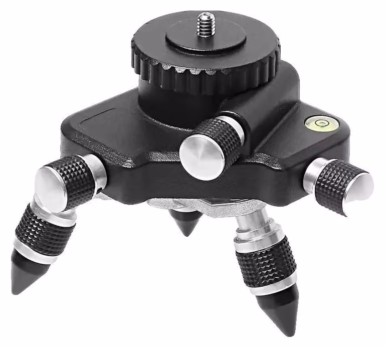 Adattatore rotante per livelle laser, base microregolabile a 360°, compatibile con treppiedi, adattatore per livelle