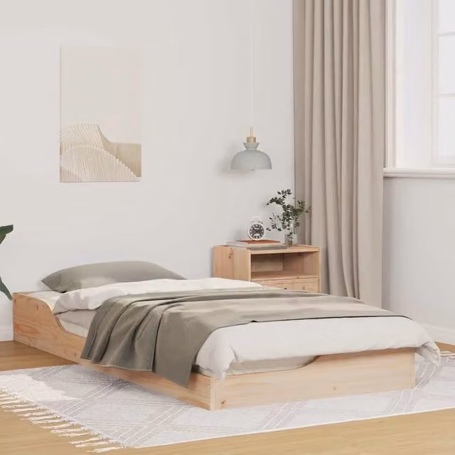 Struttura letto con cassetti vidaXL in pino massello marrone L/P/H: 203.5 x 100 x 110 cm
