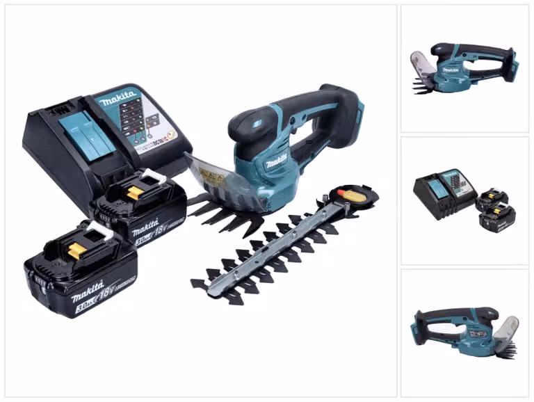 Makita DUM 111 RFX cesoie per erba a batteria cesoie per arbusti 18 V + 2x batteria ricaricabile 3,0 Ah + caricabatterie