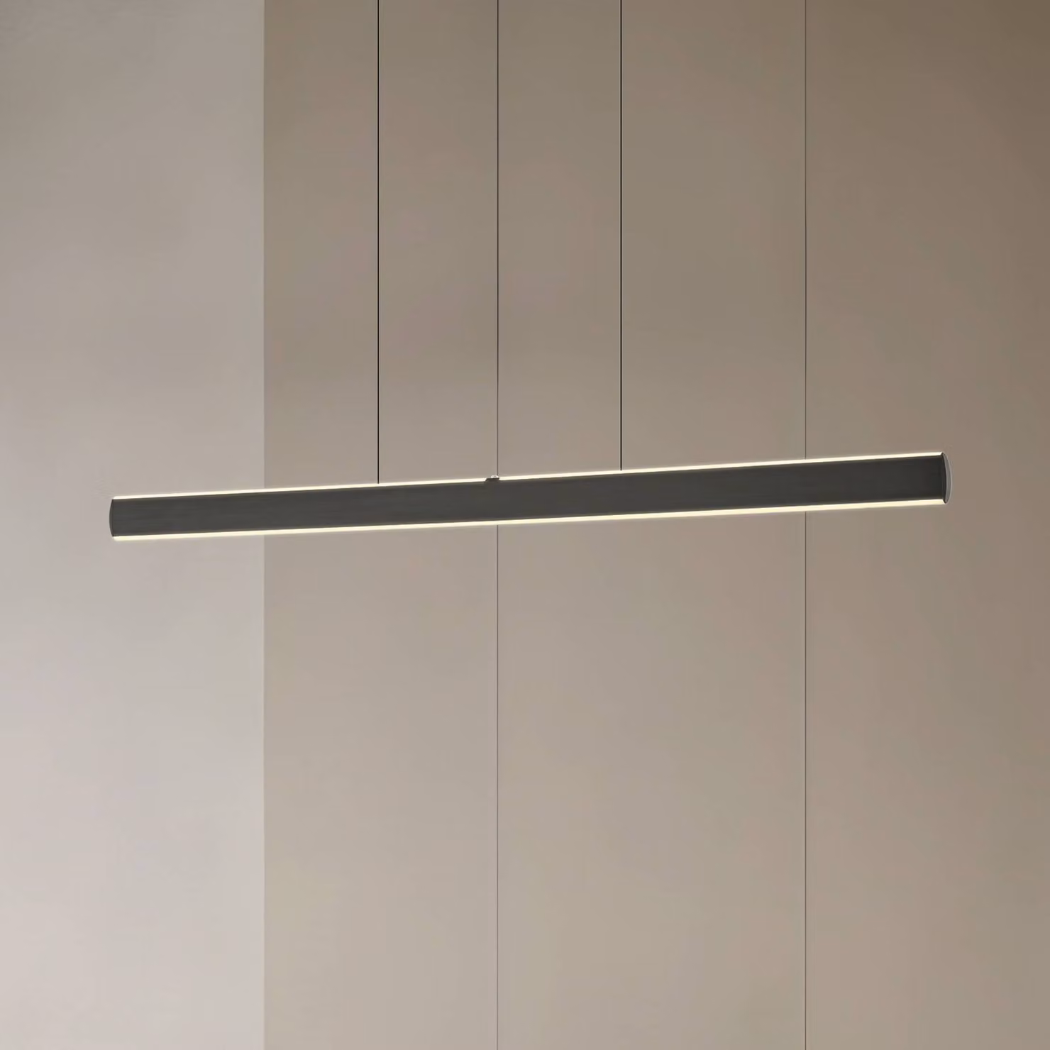 Lucande Lampada LED a sospensione Arvon, nera, 117 cm, dimmerabile, CCT Arvon Lucande, dimmerabile, Nero, Soggiorno / Sala da pranzo, Metallo, Moderno