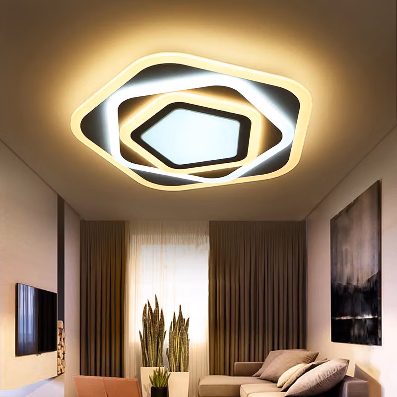 Plafoniera LED XW095 68W ∅50cm con telecomando Colore della luce/luminosità regolabile Paralume acrilico