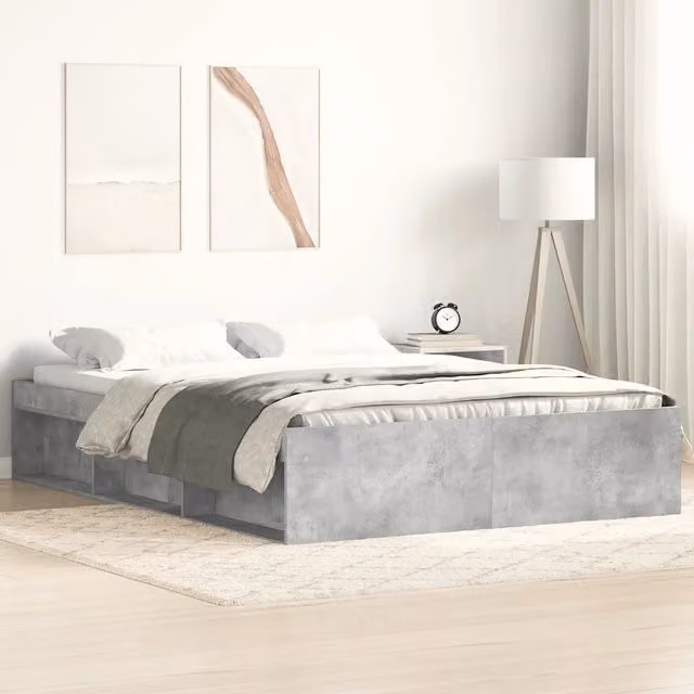 Giroletto-Struttura Letto Grigio Cemento 135x190 cm Double
