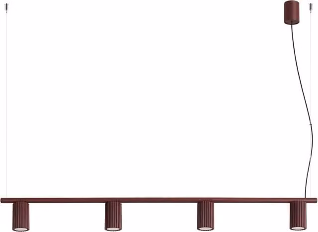 Lampadario KARBON 4 bordeaux