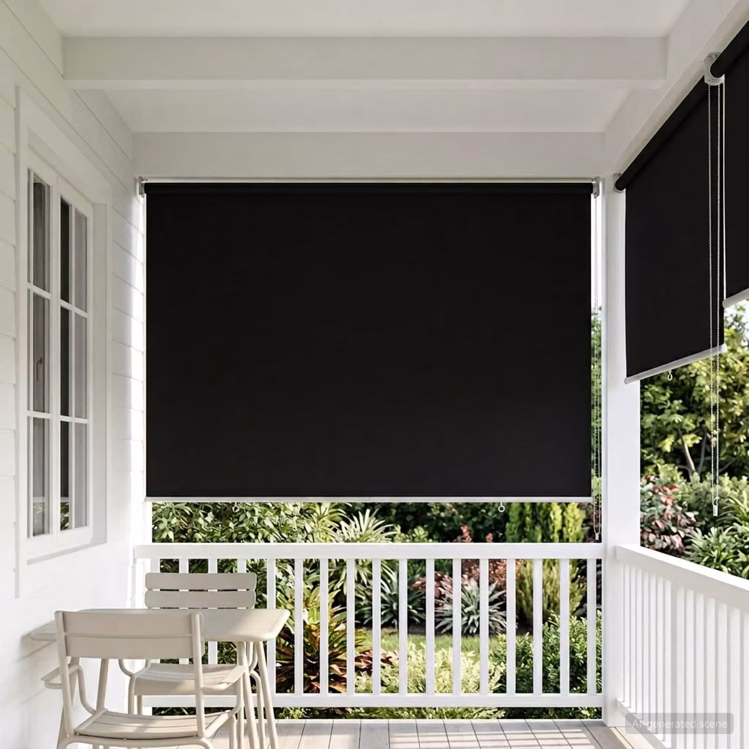 Voletta a rullo con protezione UV Nero 120 x 140 cm Poliestere