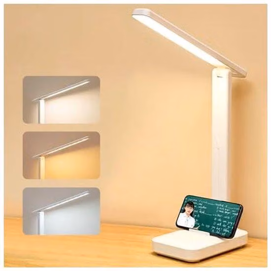 Lampada da tavolo a LED a 3 intensità, 3 impostazioni, 180°, per ufficio, studio, relax