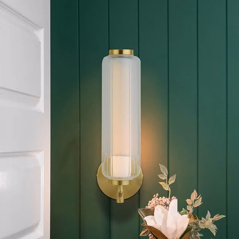 Searchlight Applique da parete a LED Mod, dimmerabile, Ottone / Oro, Soggiorno / Sala da pranzo, Metallo, Applique a LED