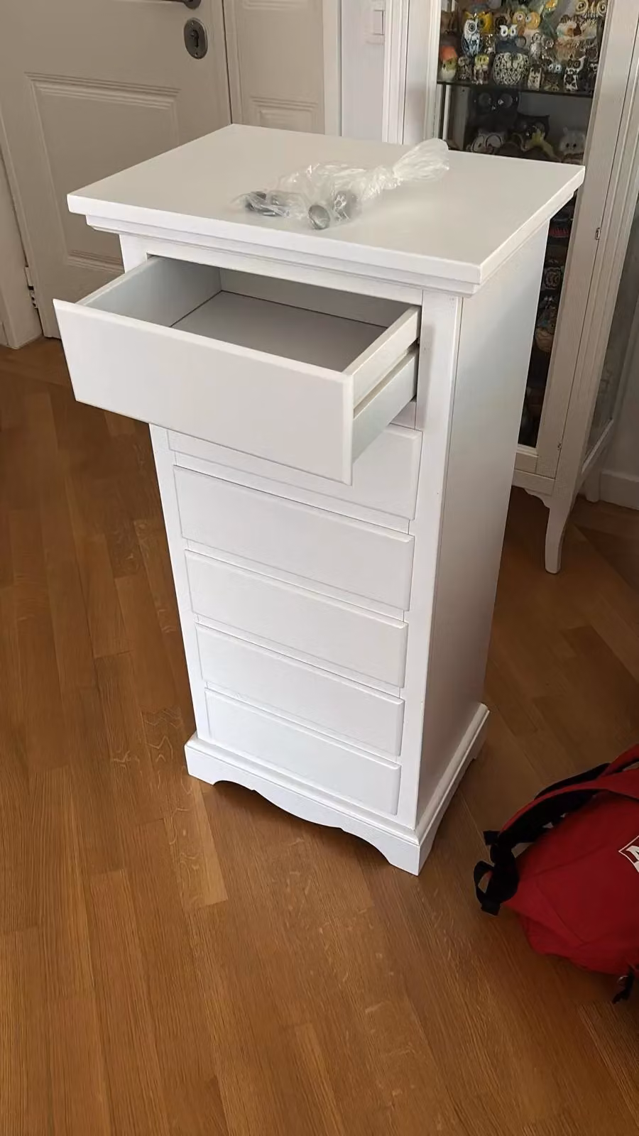 Cassettiera in legno di pino con 6 cassetti in stile shabby chic bianco Mobili 2G L/P/H: 50 x 35 x 105 cm – 3