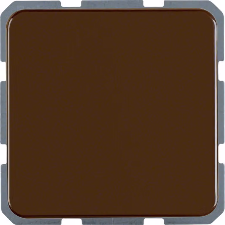Berker 471601 Presa SCHUKO con coperchio ribaltabile, marrone lucido, da incasso, IP44