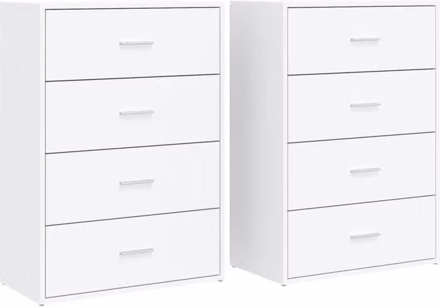Credenze 2 pz | Madia | Buffet da pranzo | Armadio da pranzo Bianche 60x31x84 cm in Legno Multistrato