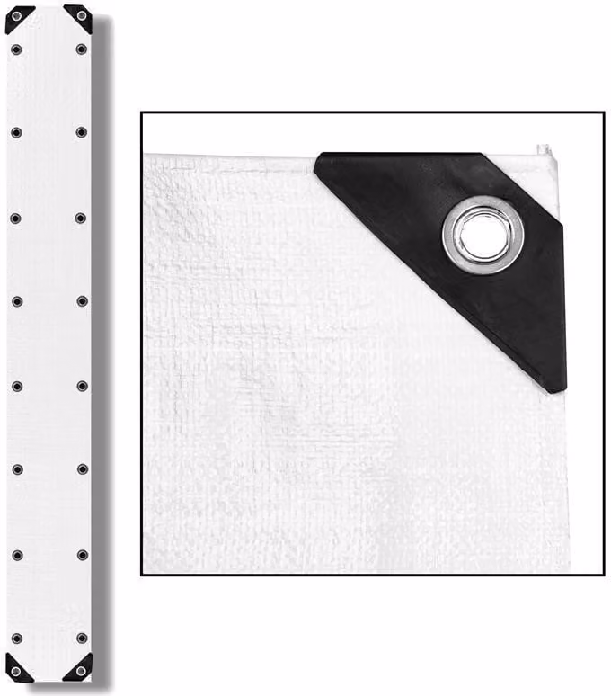 Telone per legno 90 g/m² bianco 1,5x12 m Pellicola protettiva per giardini e costruzioni Tessuto PE