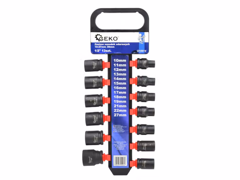 GEKO Prese ad impulsi 1/2", 13 pezzi 10-27 mm, 38 mm, G10514