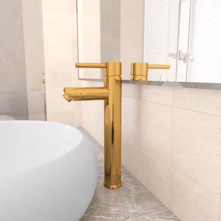 The Living Store Miscelatore da bagno Golden 12x30 cm