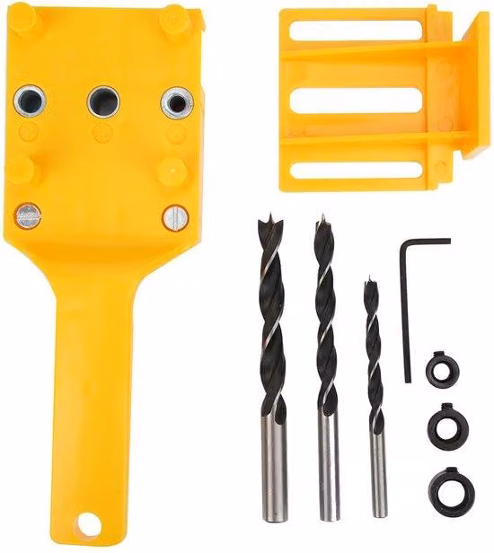 Mandrino autoserrante per trapano - Set da 8 pezzi - Regolazione precisa - Materiale: plastica ABS - Localizzatore per mandrini per lavorazione del legno