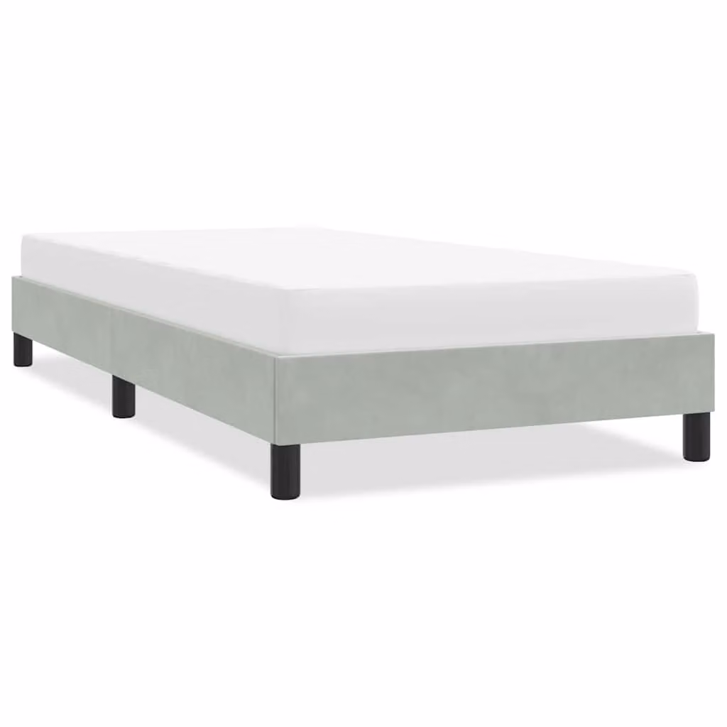 vidaXL Giroletto senza Materasso in Velluto Grigio Chiaro L/P/H: 80 x 223 x 25 cm