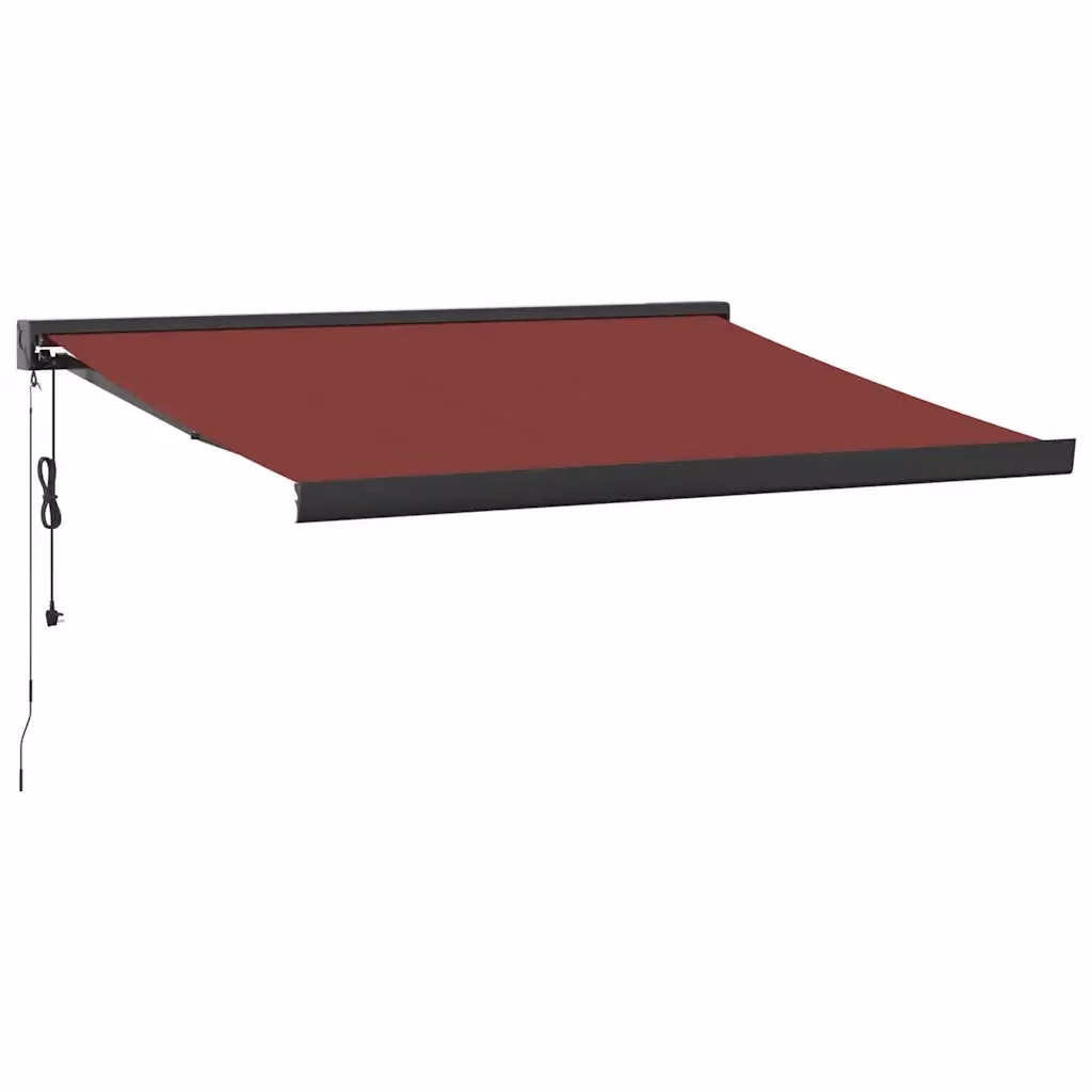 Tenda da Sole Retrattile Automatica con Motore vidaXL in Alluminio e Poliestere, Colore Antracite o Rosso, L: 350 cm, P: 250 cm – 2