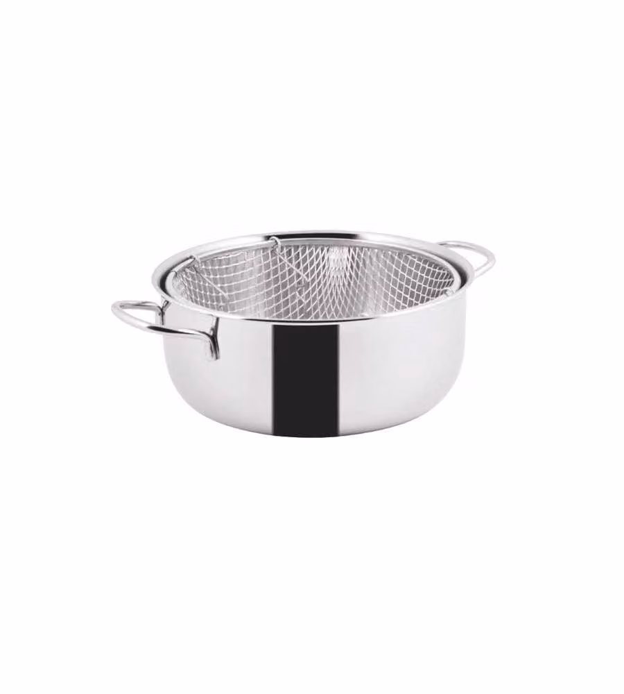 Friggitrice Inox C/Cestello       Cm 24 Metalsomma