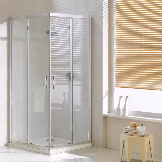 Box Doccia Angolare 80x90 cm 2 Ante Scorrevoli in Cristallo Trasparente 6mm H198 Fosterberg Odense