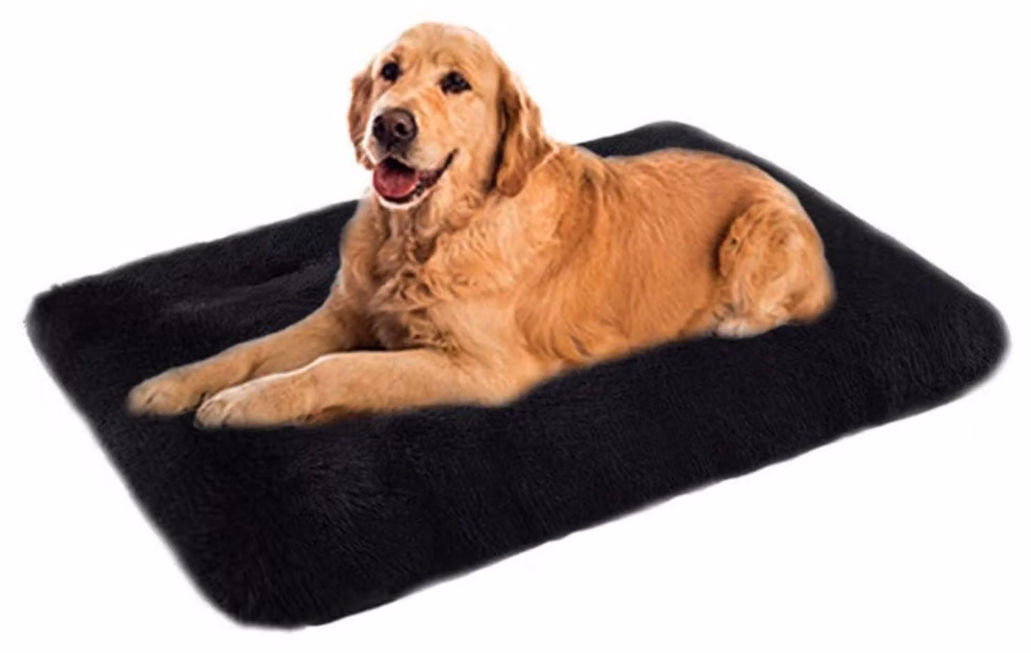Cuccia per cani, lavabile, in peluche, morbida, a forma di cesta, per animali domestici, divano per cani, cuscino per cani, antiscivolo, morbida, confortevole, 109x72 cm, nera